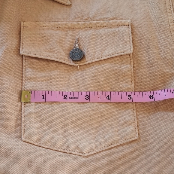 Etica Cropped Sloane Military Jacket Coffee color size small - Picture 8 of 9